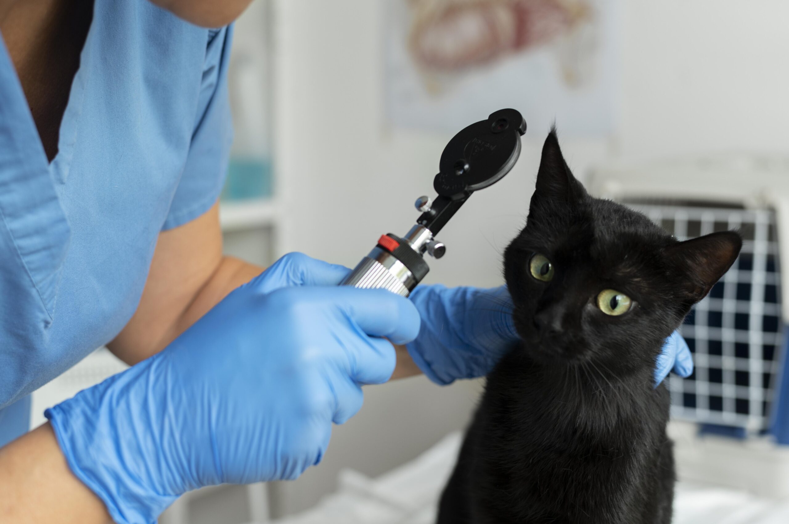 close-up-veterinarian-taking-care-cat